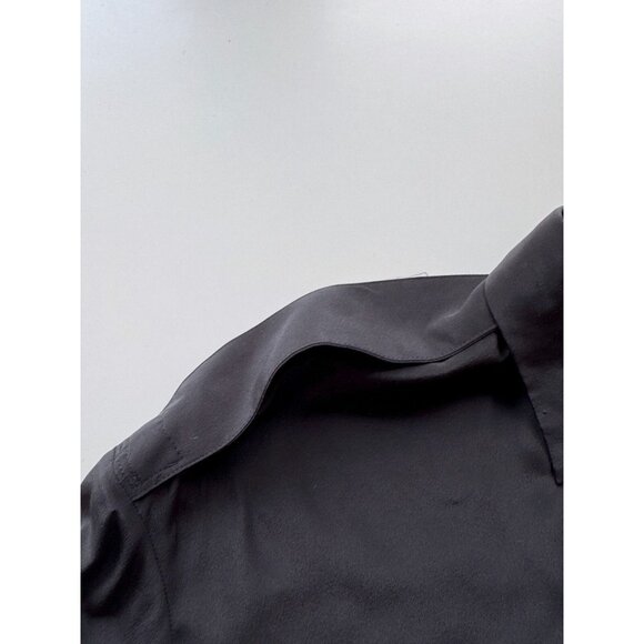 Aritzia BABATON 1-01 Black Silk Crepe Button Up Shirt Shirt Dress, Size S - Picture 8 of 14